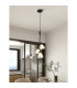 Baldwin 2m 1 Drop Cluster Pendant Curved Cone Glass (U) 3 Light G9 Satin Black/Iridescent/Opal-4