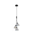 Baldwin 2m 1 Drop Cluster Pendant Curved Cone Glass (U) 3 Light G9 Satin Black/Iridescent/Opal-5