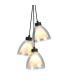 Baldwin 2m 1 Drop Cluster Pendant Curved Cone Glass (U) 3 Light G9 Satin Black/Iridescent/Opal-7