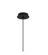 Baldwin 2m 1 Drop Cluster Pendant Curved Cone Glass (U) 3 Light G9 Satin Black/Iridescent/Opal-8