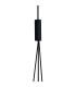 Baldwin 2m 1 Drop Cluster Pendant Curved Cone Glass (U) 3 Light G9 Satin Black/Iridescent/Opal-13