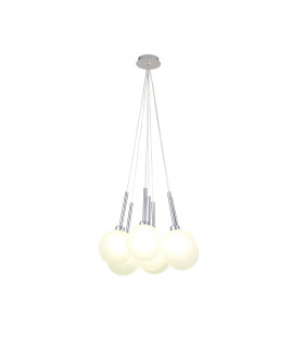 Baldwin 42cm Cluster Pendant 1.5m 7 x G9 Polished Chrome/Frosted Type G Shade-1