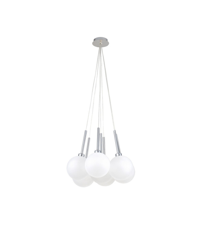 Baldwin 42cm Cluster Pendant 1.5m 7 x G9 Polished Chrome/Frosted Type G Shade-4