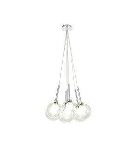 Baldwin 42cm Cluster Pendant 1.5m 7 x G9 Polished Chrome/Clear/Frosted Type G Shade-1