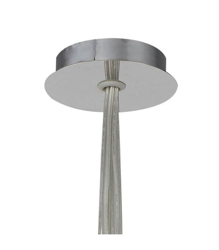 Baldwin 42cm Cluster Pendant 1.5m 7 x G9 Polished Chrome/Chrome/Frosted Type G Shade-8