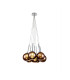 Baldwin 42cm Cluster Pendant 1.5m 7 x G9 Polished Chrome/Copper/Frosted Type G Shade-1