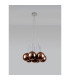 Baldwin 42cm Cluster Pendant 1.5m 7 x G9 Polished Chrome/Copper/Frosted Type G Shade-12