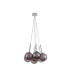 Baldwin 42cm Cluster Pendant 1.5m 7 x G9 Polished Chrome/Smoked/Frosted Type G Shade-5