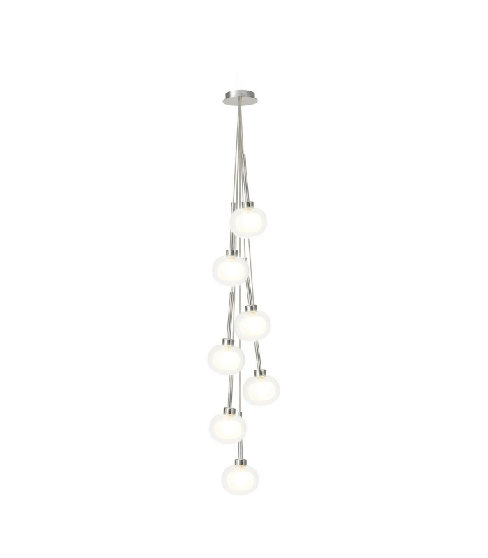 Baldwin 36cm Cluster Pendant 1.5m 7 x G9 Polished Chrome/Frosted/Clear Type M Shade-1