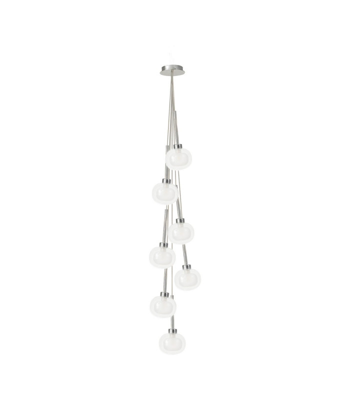 Baldwin 36cm Cluster Pendant 1.5m 7 x G9 Polished Chrome/Frosted/Clear Type M Shade-4