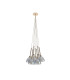 Baldwin 23cm 1.5m Cluster Pendant Curved Cone Glass (U) 7 Light G9 French Gold/Iridescent/Opal-4