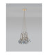 Baldwin 23cm 1.5m Cluster Pendant Curved Cone Glass (U) 7 Light G9 French Gold/Iridescent/Opal-10