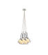 Baldwin 23cm 1.5m Cluster Pendant Curved Cone Glass (U) 7 Light G9 Polished Chrome/Iridescent/Opal-1