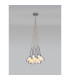 Baldwin 23cm 1.5m Cluster Pendant Curved Cone Glass (U) 7 Light G9 Polished Chrome/Iridescent/Opal-3