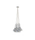 Baldwin 23cm 1.5m Cluster Pendant Curved Cone Glass (U) 7 Light G9 Polished Chrome/Iridescent/Opal-4