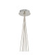 Baldwin 23cm 1.5m Cluster Pendant Curved Cone Glass (U) 7 Light G9 Polished Chrome/Iridescent/Opal-5