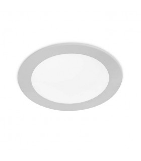 LED Round Recessed Downlight Panel Grey 12cm 580lm 4000K - 1