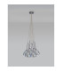 Baldwin 23cm 1.5m Cluster Pendant Curved Cone Glass (U) 7 Light G9 Polished Chrome/Iridescent/Opal-13