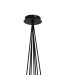Baldwin 23cm 1.5m Cluster Pendant Curved Cone Glass (U) 7 Light G9 Satin Black/Iridescent/Opal-6