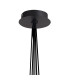 Baldwin 23cm 1.5m Cluster Pendant Curved Cone Glass (U) 7 Light G9 Satin Black/Iridescent/Opal-8