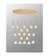 Baldwin Oval Multiple Pendant 2m Curved Cone Glass (U) 19 Light G9 French Gold/Iridescent/Opal/Matt Gold-3