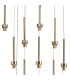 Baldwin Oval Multiple Pendant 2m Curved Cone Glass (U) 19 Light G9 French Gold/Iridescent/Opal/Matt Gold-6