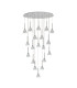 Baldwin Oval Multiple Pendant 2m Curved Cone Glass (U) 19 Light G9 Polished Chrome/Iridescent/Opal-4