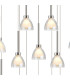 Baldwin Oval Multiple Pendant 2m Curved Cone Glass (U) 19 Light G9 Polished Chrome/Iridescent/Opal-7