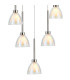 Baldwin Oval Multiple Pendant 2m Curved Cone Glass (U) 19 Light G9 Polished Chrome/Iridescent/Opal-8