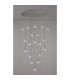 Baldwin Oval Multiple Pendant 2m Curved Cone Glass (U) 19 Light G9 Polished Chrome/Iridescent/Opal-14