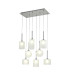 Baldwin Rectangle Multiple Pendant 2m 8 x G9 Polished Chrome/Frosted Type A