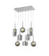 Baldwin Rectangle Multiple Pendant 2m 8 x G9 Polished Chrome/Chrome/Frosted Type A