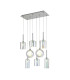 Baldwin Rectangle Multiple Pendant 2m 8 x G9 Polished Chrome/Iridescent/Frosted Type A