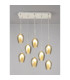 Baldwin Rectangle Multiple Pendant 2m 8 x G9 Polished Chrome/Smoke/Frosted Type D Shade-3