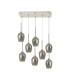Baldwin Rectangle Multiple Pendant 2m 8 x G9 Polished Chrome/Smoke/Frosted Type D Shade-4