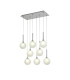 Baldwin Rectangle Multiple Pendant 2m 8 x G9 Polished Chrome/Frosted Type G Shade-1