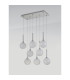 Baldwin Rectangle Multiple Pendant 2m 8 x G9 Polished Chrome/Frosted Type G Shade-9
