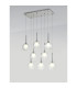 Baldwin Rectangle Multiple Pendant 2m 8 x G9 Polished Chrome/Clear/Frosted Type G Shade-3