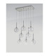 Baldwin Rectangle Multiple Pendant 2m 8 x G9 Polished Chrome/Clear/Frosted Type G Shade-10