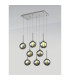 Baldwin Rectangle Multiple Pendant 2m 8 x G9 Polished Chrome/Chrome/Frosted Type G Shade-3