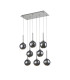 Baldwin Rectangle Multiple Pendant 2m 8 x G9 Polished Chrome/Chrome/Frosted Type G Shade-4
