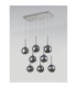 Baldwin Rectangle Multiple Pendant 2m 8 x G9 Polished Chrome/Chrome/Frosted Type G Shade-10