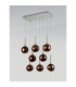 Baldwin Rectangle Multiple Pendant 2m 8 x G9 Polished Chrome/Copper/Frosted Type G Shade-10