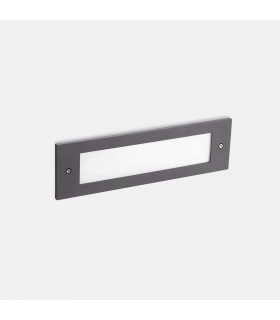 Outdoor LED Recessed Wall Light Dark Grey 29.8cm 1140lm 3000K IP65 - 1