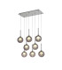 Baldwin Rectangle Multiple Pendant 2m 8 x G9 Polished Chrome/Smoked/Frosted Type G Shade-1