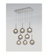 Baldwin Rectangle Multiple Pendant 2m 8 x G9 Polished Chrome/Smoked/Frosted Type G Shade-3