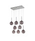 Baldwin Rectangle Multiple Pendant 2m 8 x G9 Polished Chrome/Smoked/Frosted Type G Shade-4