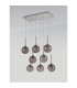 Baldwin Rectangle Multiple Pendant 2m 8 x G9 Polished Chrome/Smoked/Frosted Type G Shade-10