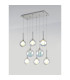 Baldwin Rectangle Multiple Pendant 2m 8 x G9 Polished Chrome/Iridescent/Frosted Type G Shade-3