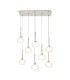 Baldwin Rectangle Multiple Pendant 2m 8 x G9 Polished Chrome/Frosted/Clear Type M Shade-1